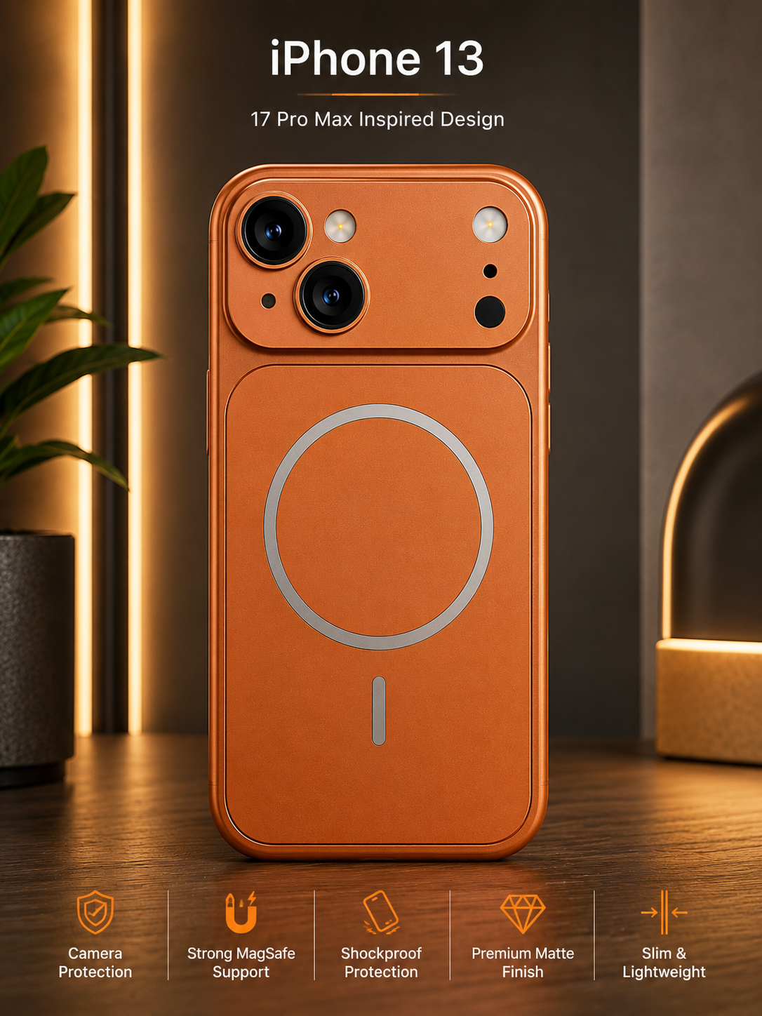 I phon 13 back cover like 17 pro max